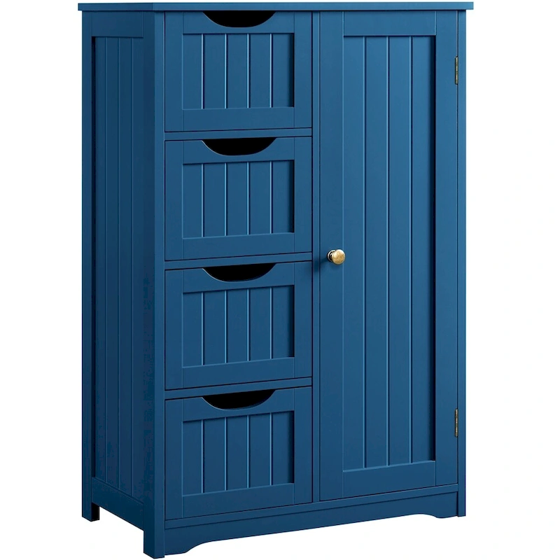 Yaheetech 4-Tier Wooden Bathroom Floor Cabinet for Bathroom Kitchen - N/A