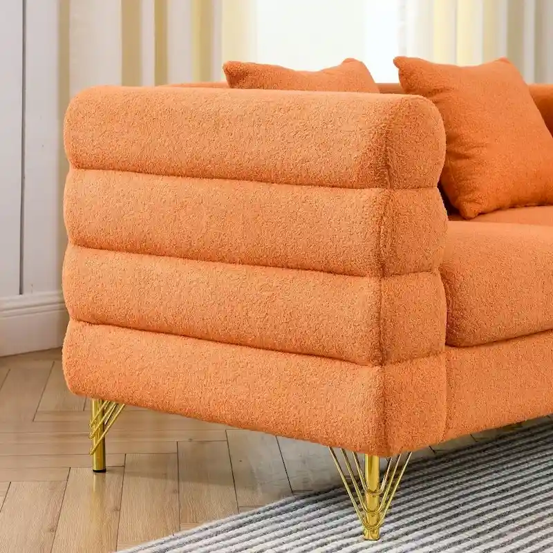 Fabric 3-seater Sofa with 3 Pillows