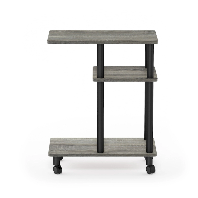 Furinno Turn-N-Tube U Shape Sofa Side Table with Casters
