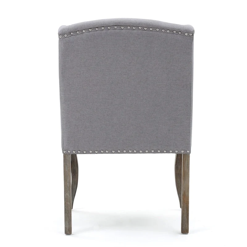 Niclas Wing Back Studded Fabric Accent Chairs (Set of 2) by Christopher Knight Home