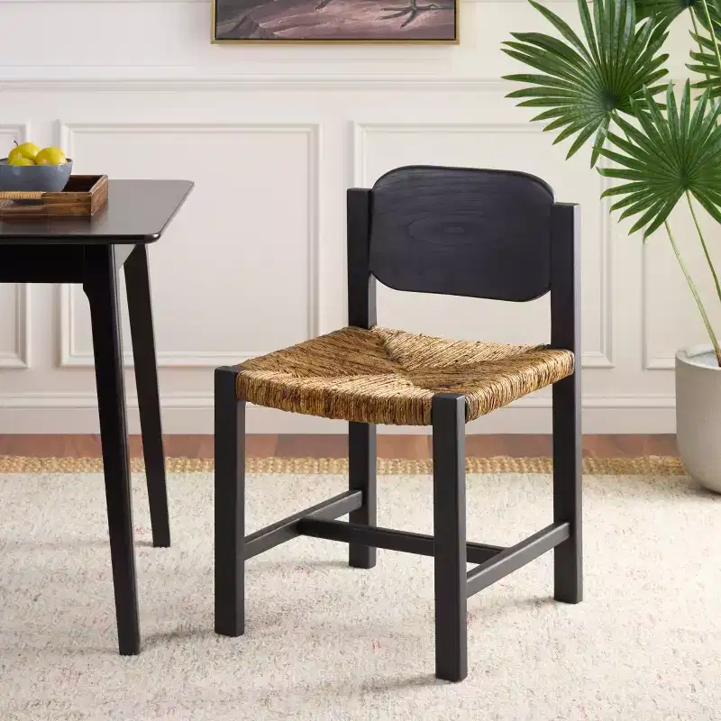 Aristedes Dining Chair - DCH1212 - Banana Natural/Black - Safavieh