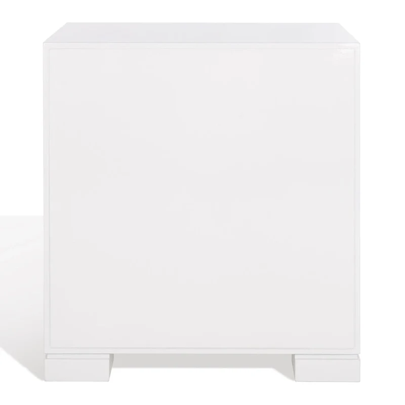 White/ Gold Lacquer Chest - 24Wx18Dx26H