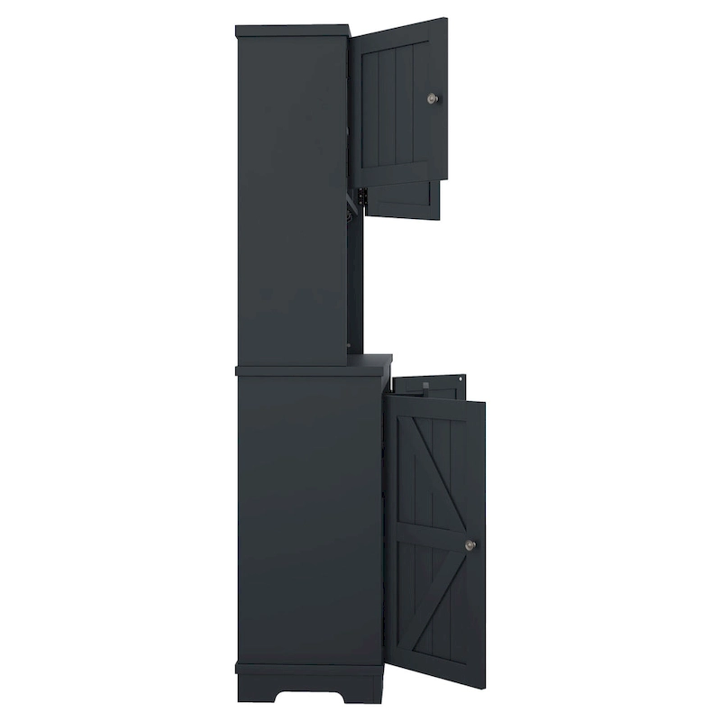 Coffee Bar Cabinet with Drawers, Freestanding Kitchen Pantry with Shelves and Cabinets, Buffet Cabinet with Glass Racks