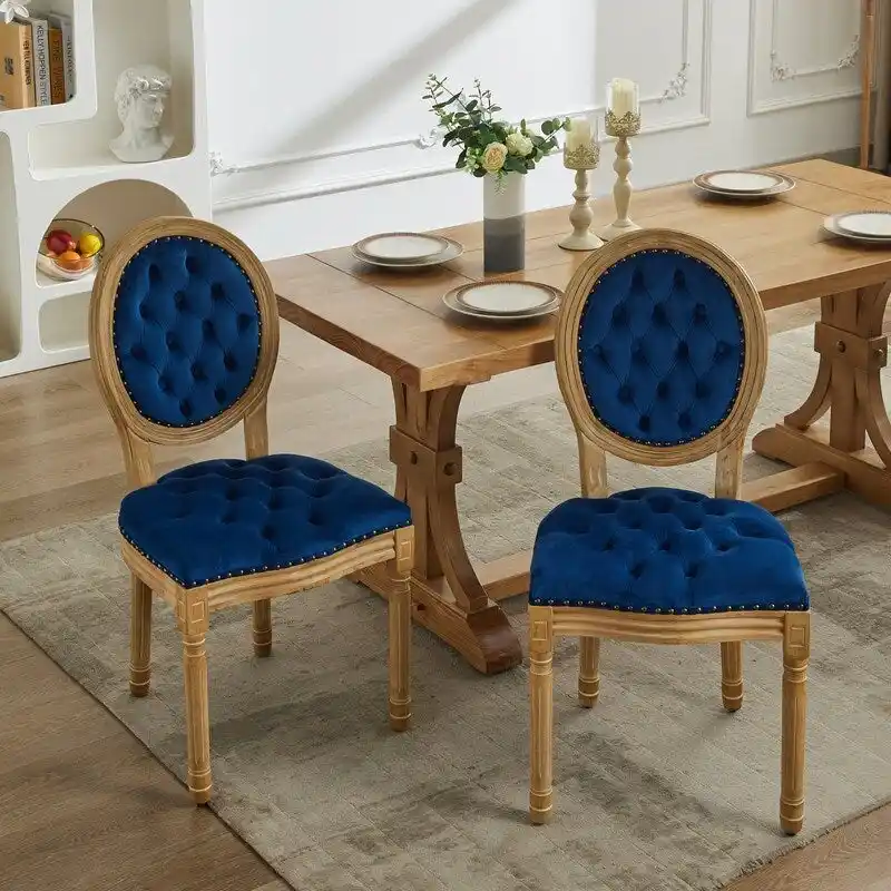 French Dining Chair with Nailhead Trim Set of 6