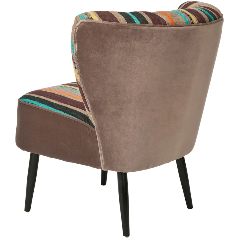 Safavieh Mid-Century Rainbow Striped Accent Chair - 24W x 28D x 30H