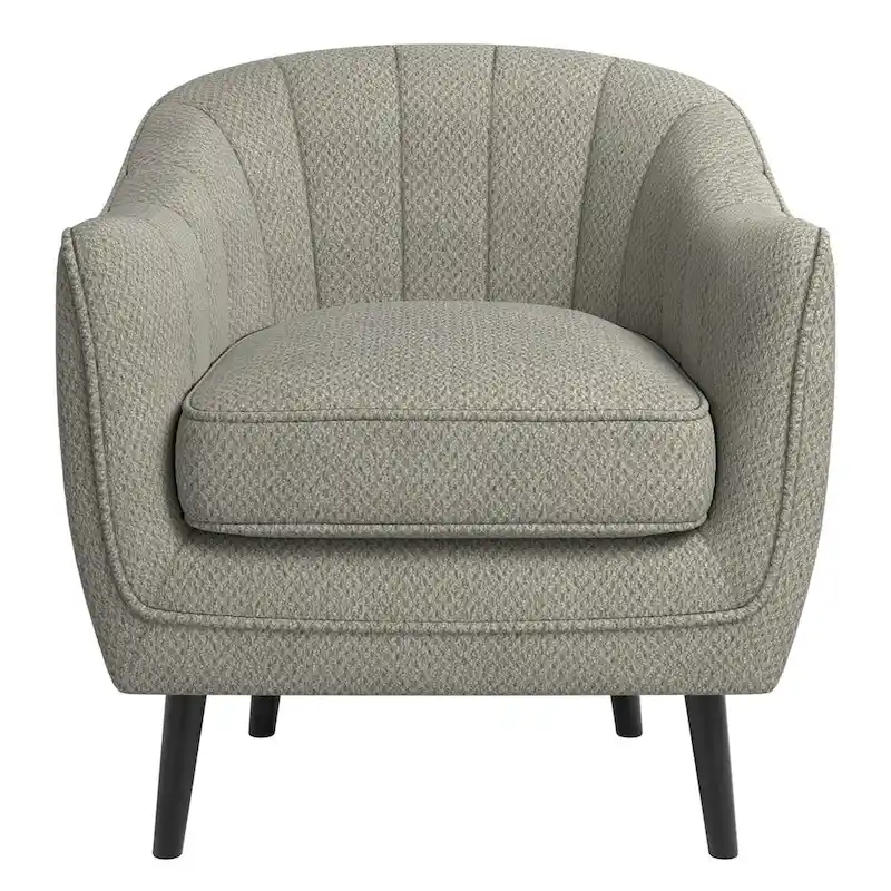 Neath Mid-Century Channel-Tufted Accent Chair with Removable Cushion Cover by iNSPIRE Q Classic