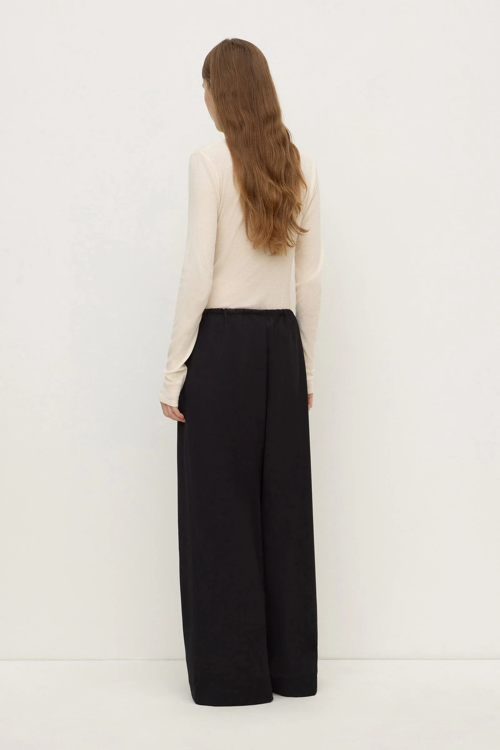 Wool Wide Leg Pant