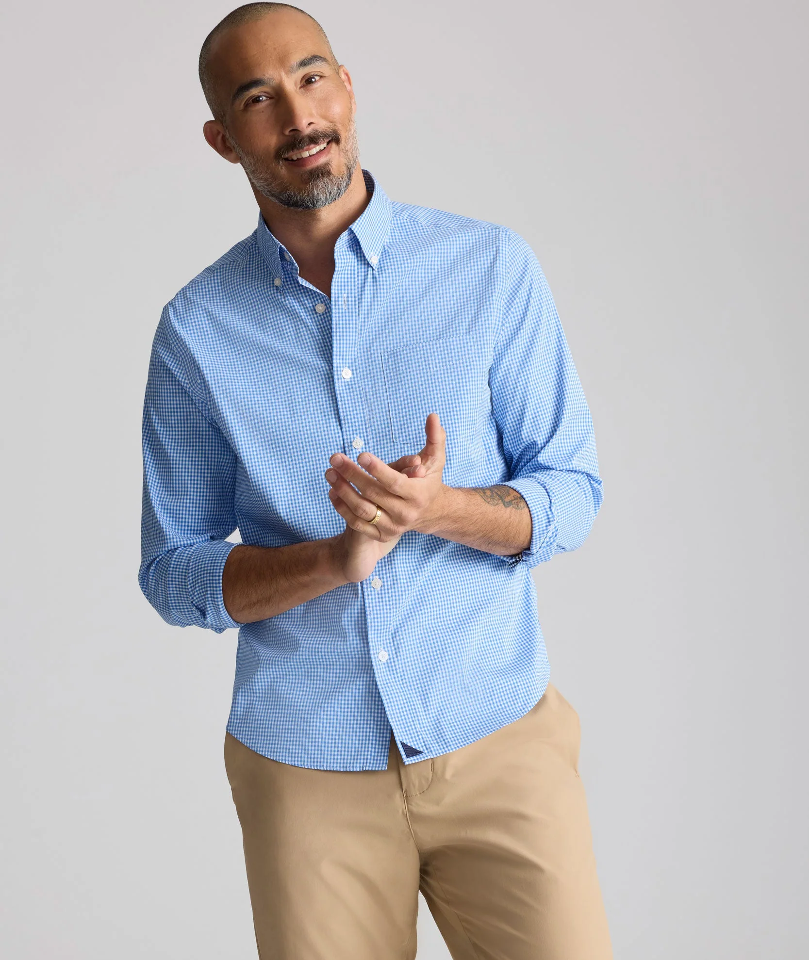 Cotton-Nylon Cooling Shirt (Blue)