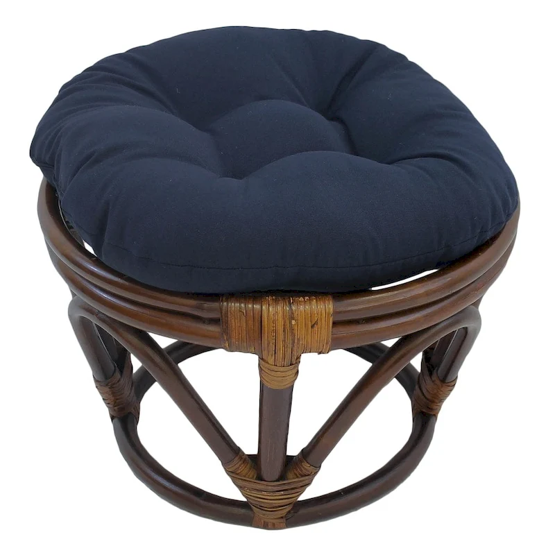 Bali 18-inch Footstool with Twill Cushion