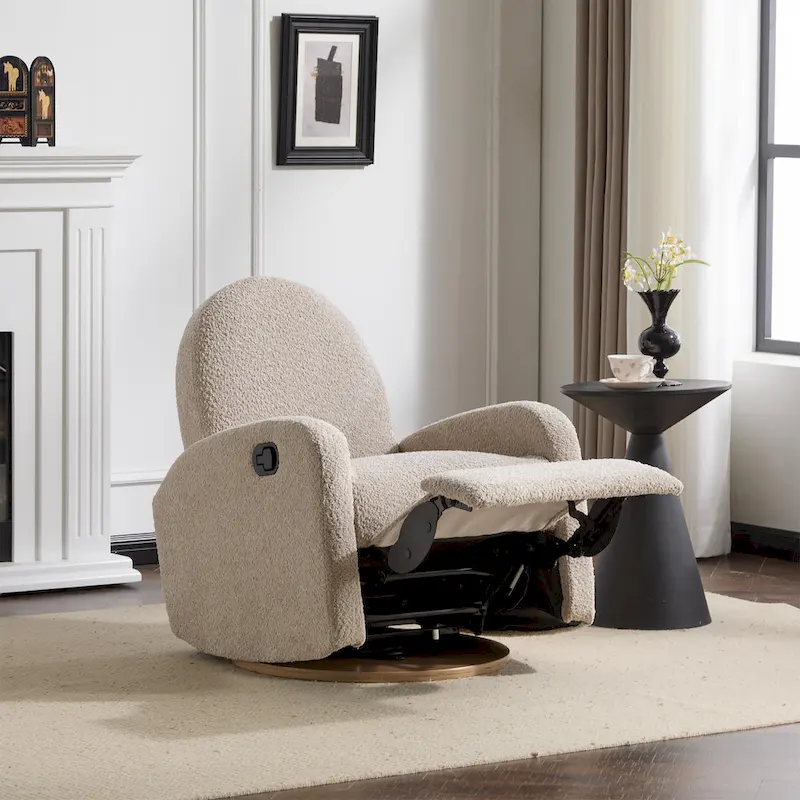 Christopher Knight Home 360 Swivel and Glider Boucle Recliner Chair