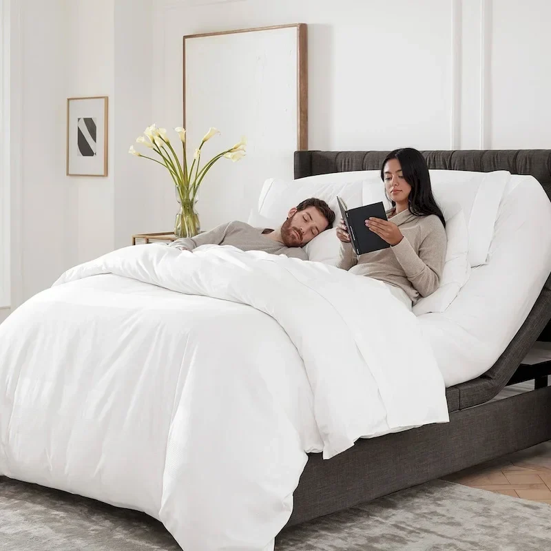 Nestl Premium Adjustable Massaging Bed Frame Base with Wireless Remote