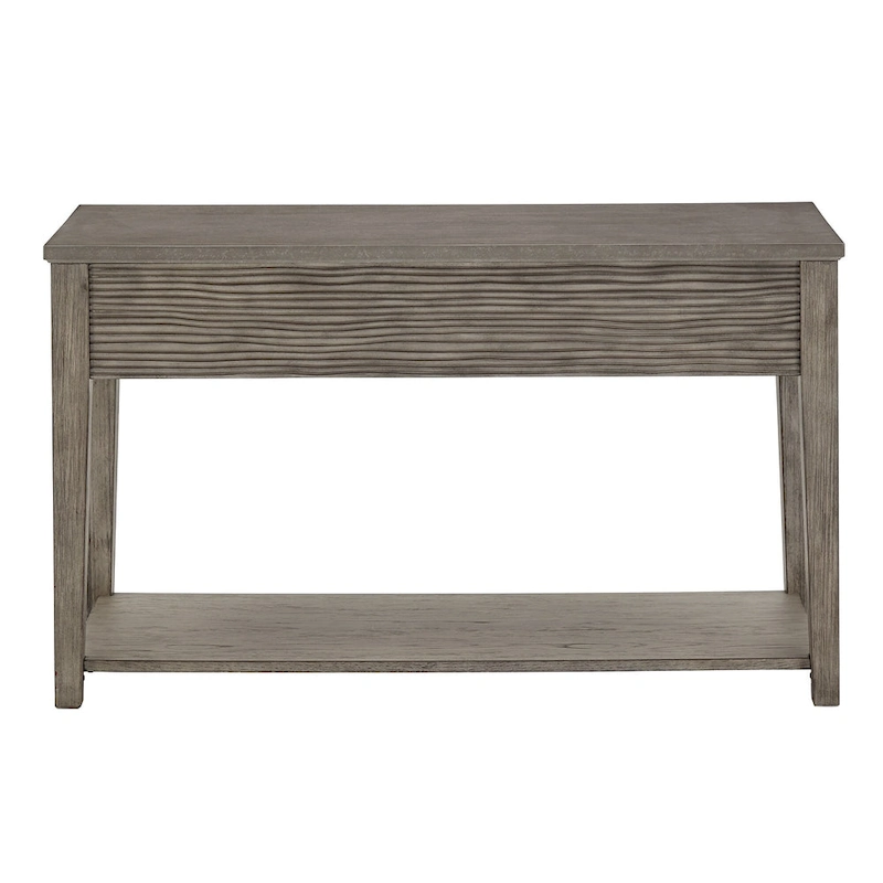 Coober Antique Grey Finish Grey Fiber Cement Sofa Table with Shelf by iNSPIRE Q Modern