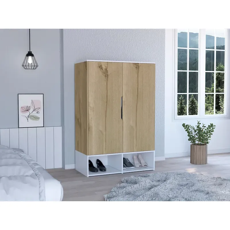 FM Furniture Rose Double Armoire with Hanging Rod
