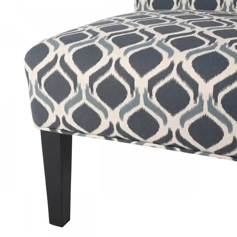 Linen-look Fabric Accent Chair With Rubberwood Legs