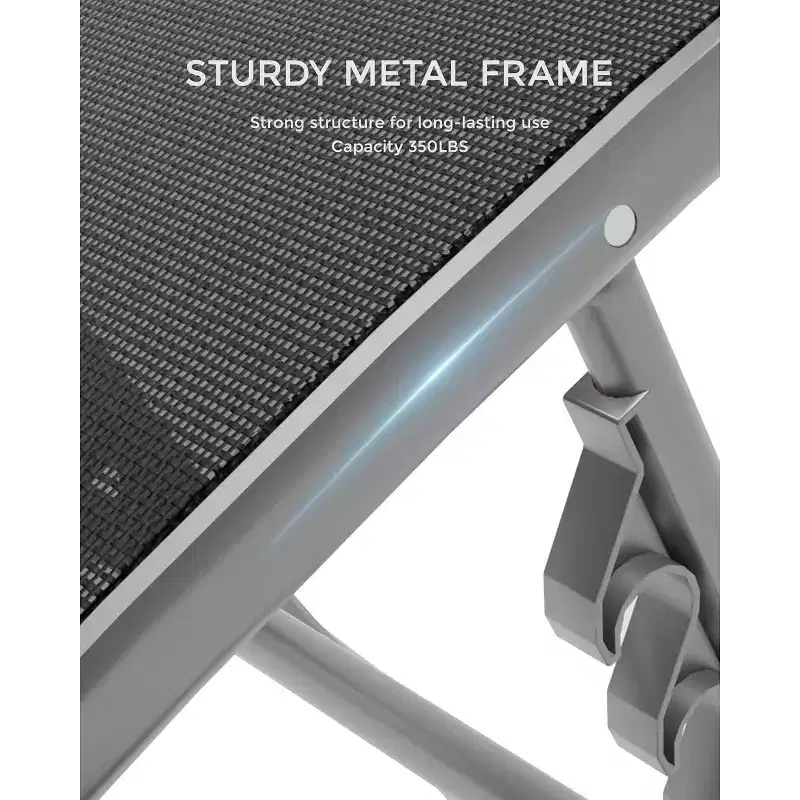 Couple of Heavy-Duty Patio Chaise Lounge Chairs - Adjustable Aluminum Frame - Perfect Addition to Any Outdoor Space