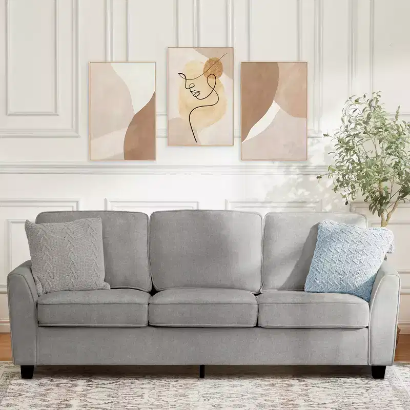 83 Inch Modern 3 Seater Sofa,Deep Seat Couch with Washable Detatchable Covers,Comfy  Couch,Oversized Cloud Sofa for Living Room,Apartment