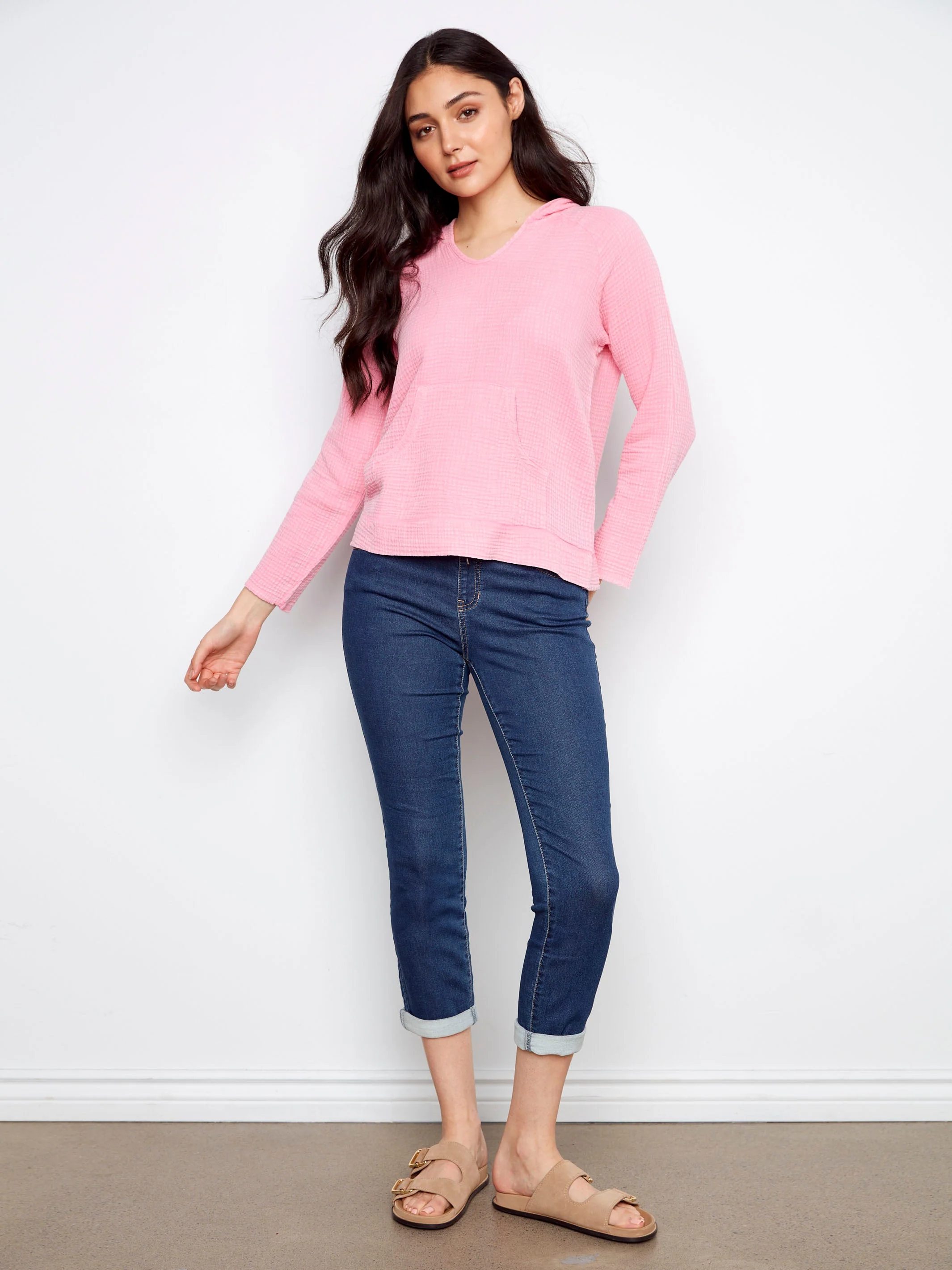 Bubble Cotton Hoodie - Pink