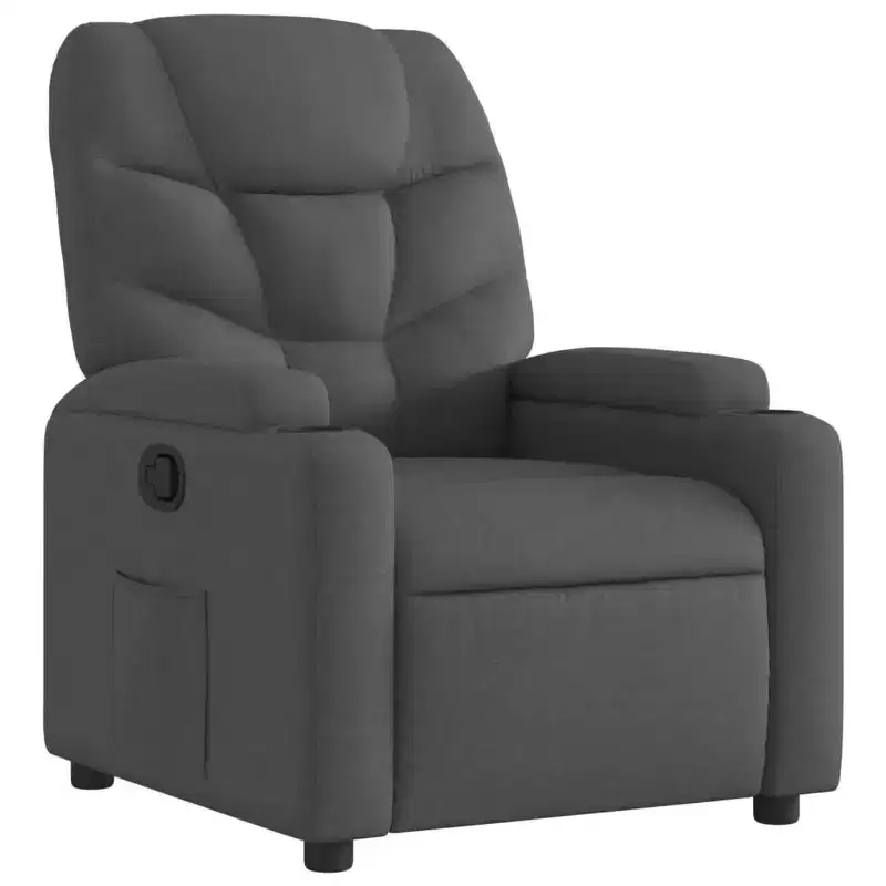 vidaXL Recliner Chair Fabric (100% polyester), metal, plywood