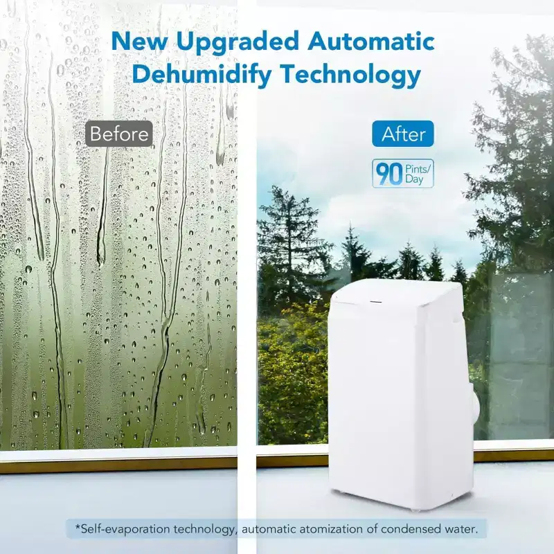 14000 BTU Portable Air Conditioners with Remote Control, 3-in-1 Free Standing Cooling AC Unit, Cools Room up to 750 sq.ft, Smart/Sleep Mode, 3 Speed
