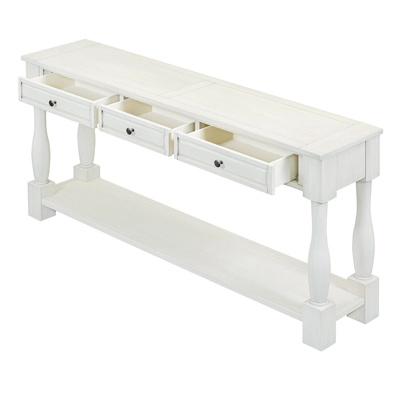 Merax 64 Long Extra-thick Console Table with Drawers and Shelf