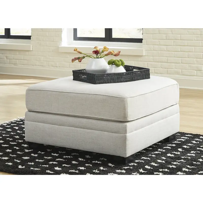 Huntsworth Gray Oversized Accent Ottoman
