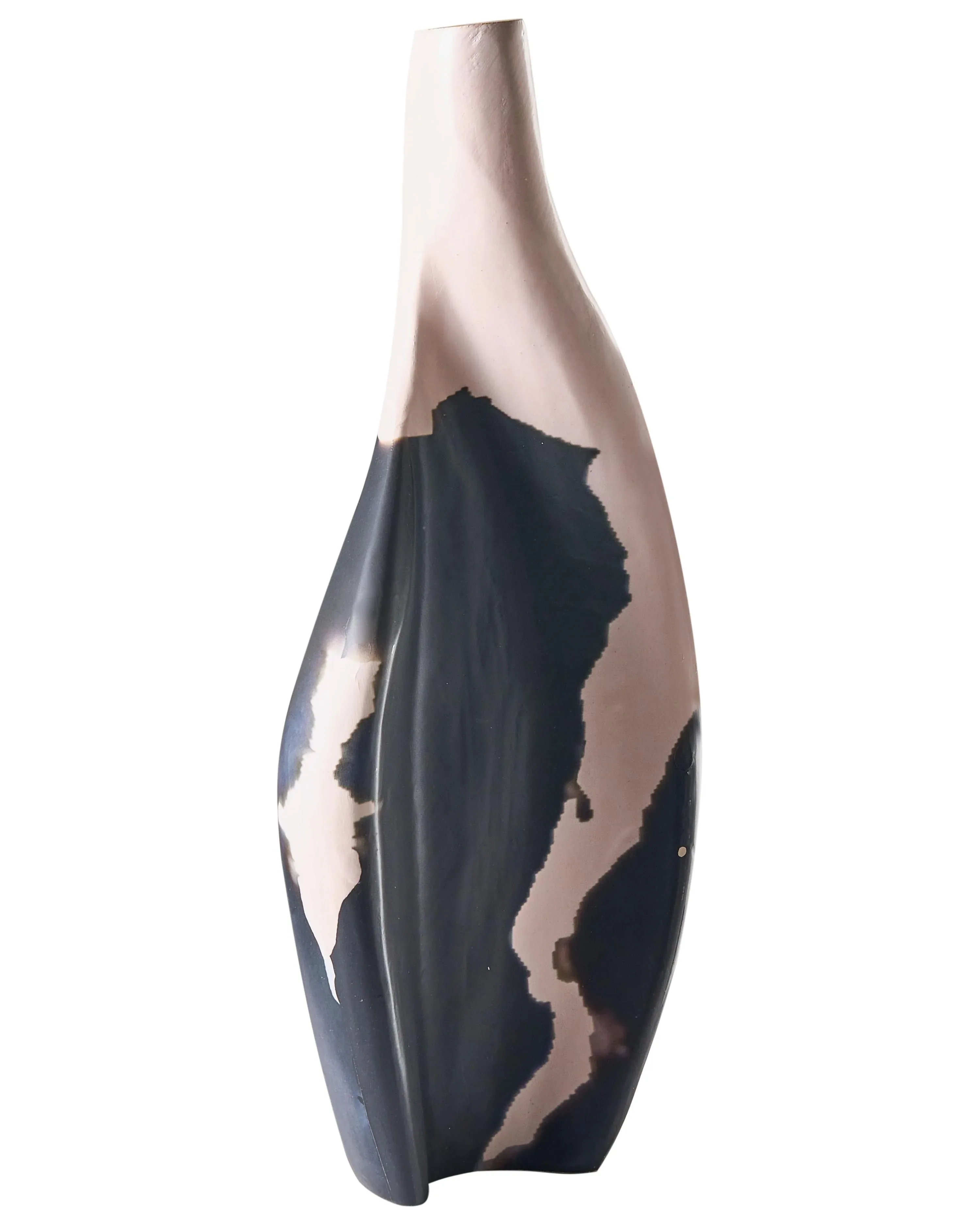 Vaso decorativo Legno di mango 40 cm Nero/Beige