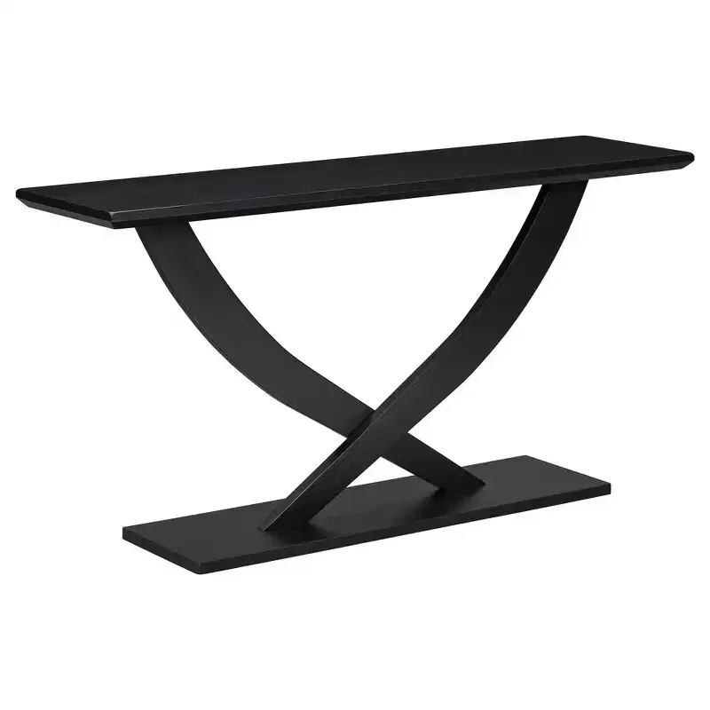 Whisen 57'' Modern Rustic Entryway Console Table, Accent Hallway Table, Slim Sofa Table with Cross-Leg Design, Sturdy Construction