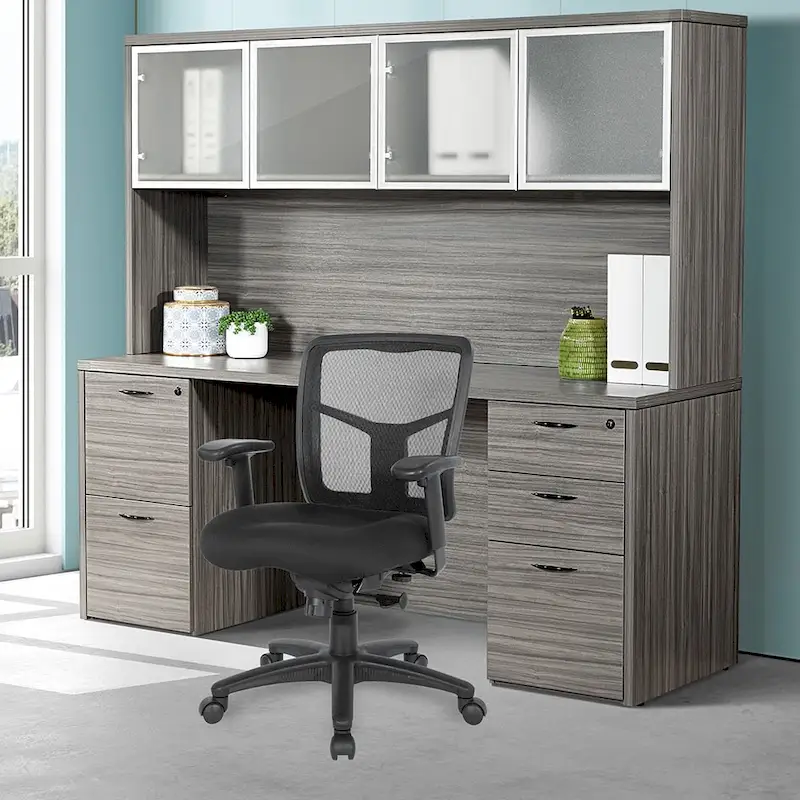 Mesh Back Office Chair with Height Adjustable Arms