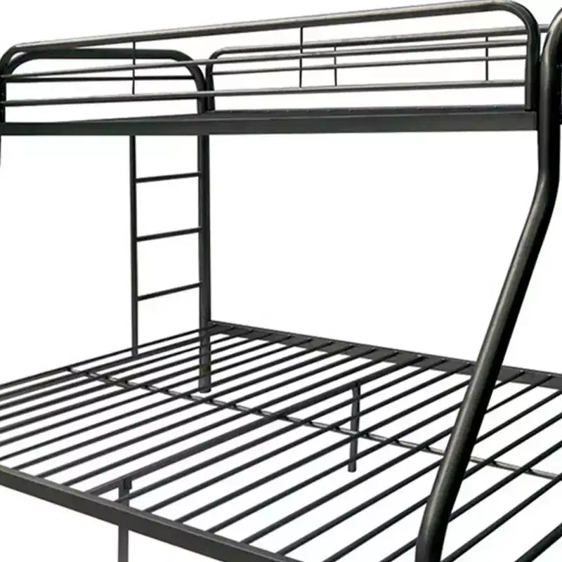 Acme Furniture 78"Twin/Full Bunk Bed Tritan Loft and Bunk Bed Black: Metal Frame, No Box Spring Needed