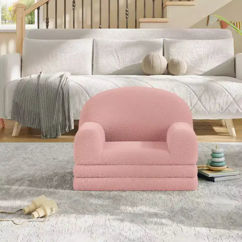 COZONY 2-in-1 Couch, Foldable Toddler Sofa to Lounger, Foam Chair