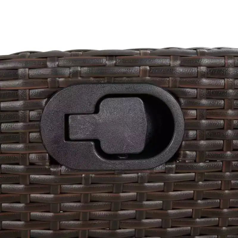 vidaXL Reclining Patio Bench with Cushions Seat Poly Rattan