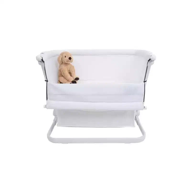 Venice Child Sunset Dreaming Bedside Bassinet - White: Aluminum Frame, Cotton Filling, 22 Lbs Capacity