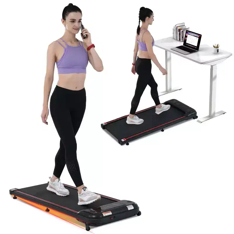Whisen Walking Pad Under Desk Treadmill Machine Home Exercise Walking Treadmill with Incline for Small Space - Black