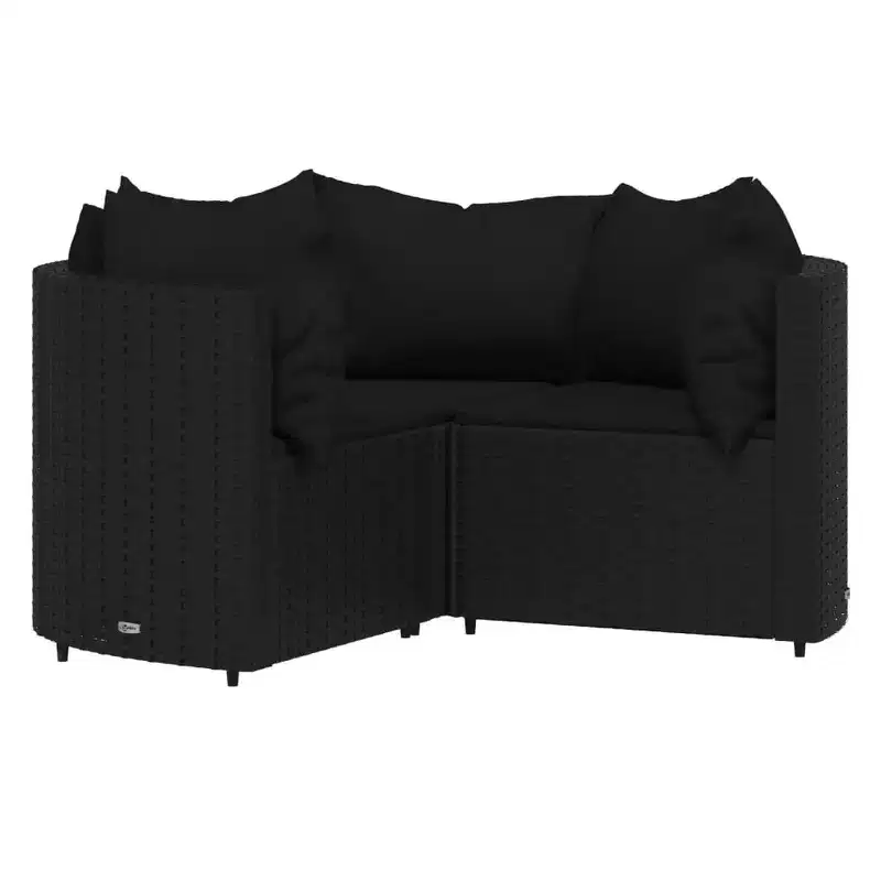 vidaXL Patio Furniture Set Modern Lounge Set with Cushions Poly Rattan