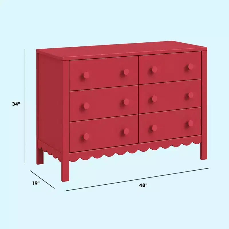Scallop 6-Drawer Dresser