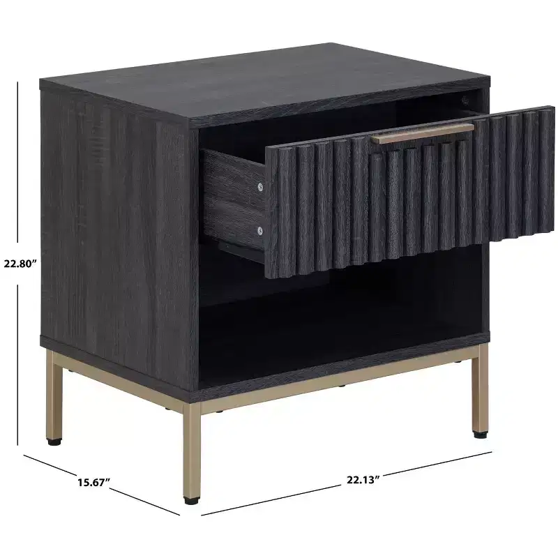 Lylia 1 Drawer Nightstand - NST9617 - Safavieh