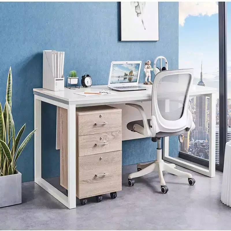 Karl Home 3-Drawer Beige MDF 19.69in. W Vertical File Cabinet