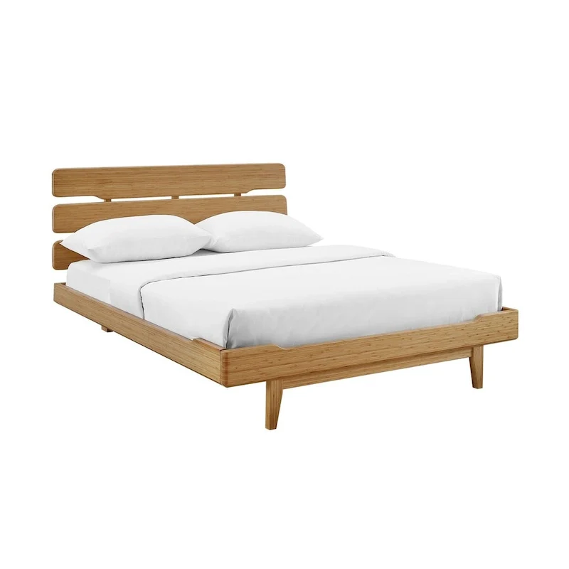 Queen Platform Bedroom with Dresser in Golden