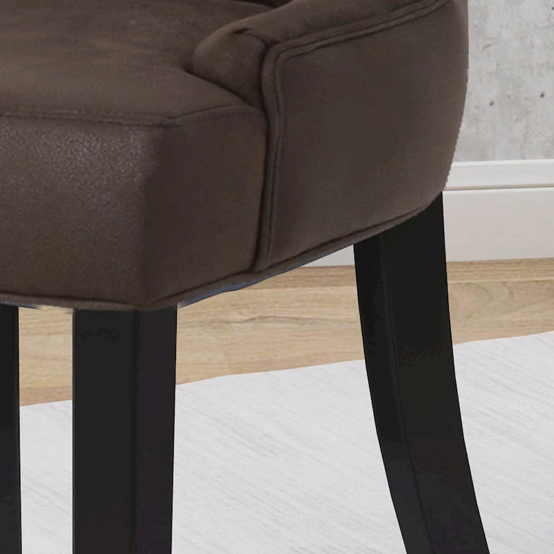 Hayden Traditional Microfiber Dining Chairs (Set of 2)