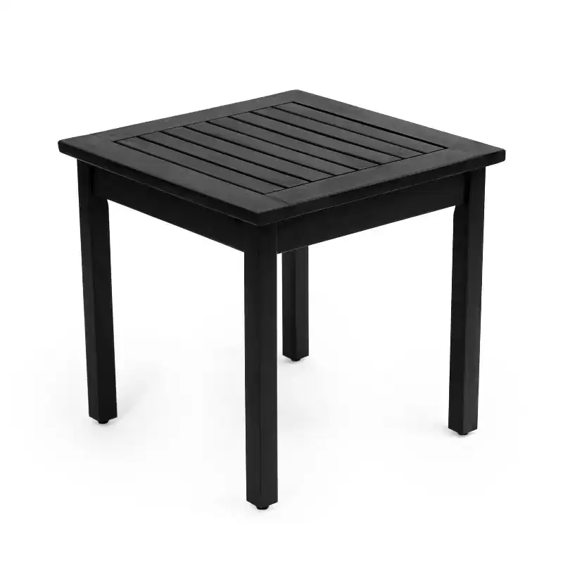 JONATHAN Y Archer 18.9 Modern Classic Square Slatted Solid Acacia Wood Indoor/Outdoor Adirondack Side Table