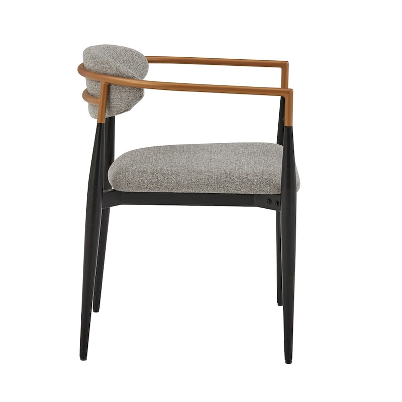 Decatur Mid-century Dining Chair with Two-tone Copper & Black Finish (Set of 2) by iNSPIRE Q Modern