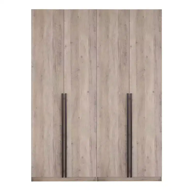 Manhattan Comfort 2pc Lee 4 Door 5 Shelf Module Wardrobe