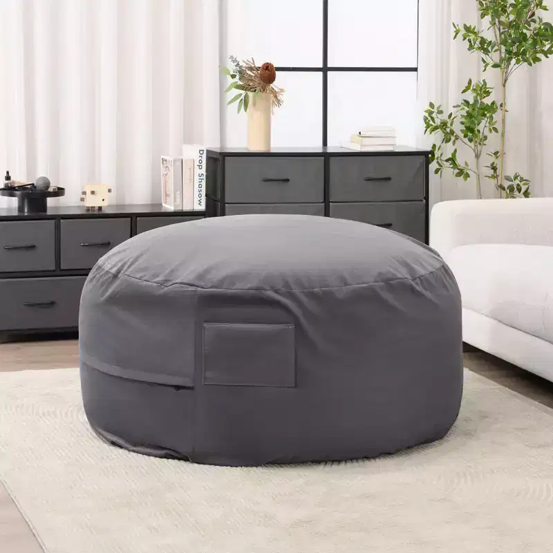 Okak 36/48in Large Bean Bag Chairs with Memory Foam for Adults, Bean Bag Chairs with Removable Washable Cover, Lazy Sofa Couch for Living Room