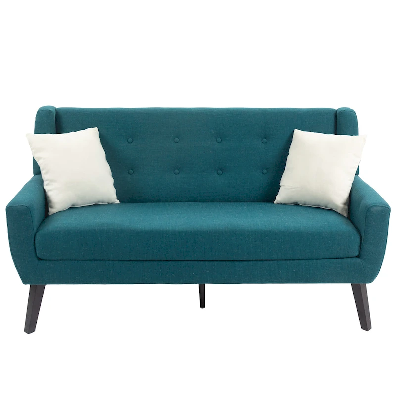 3-Piece Tufted Linen Armchair and Loveseat Set
