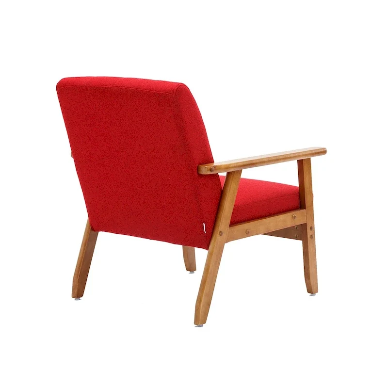 Upholstered Accent Arm Chair with Wood Frame