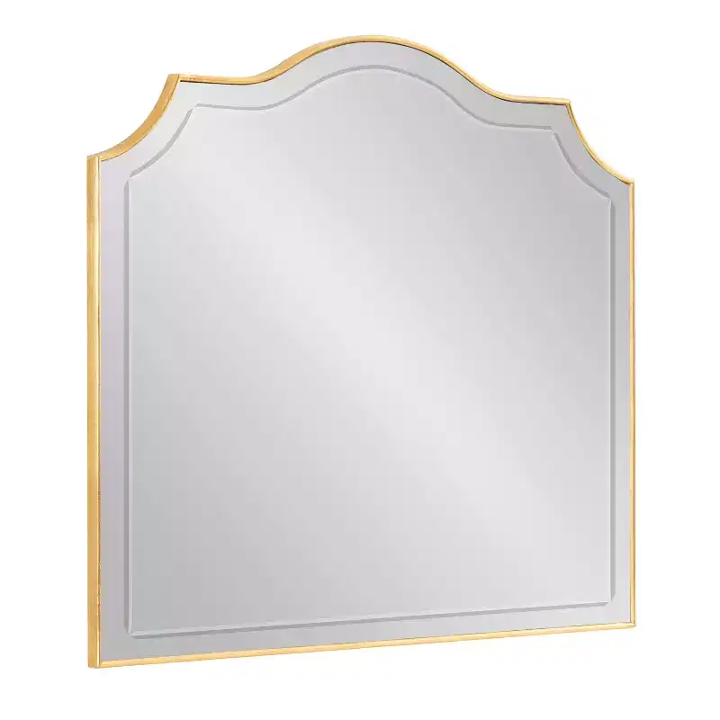 32 x 28-inch Gold Arched Wall-Mounted Mirror