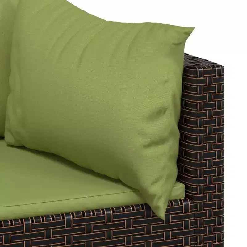 vidaXL Patio Furniture Set Modern Lounge Set with Cushions Poly Rattan