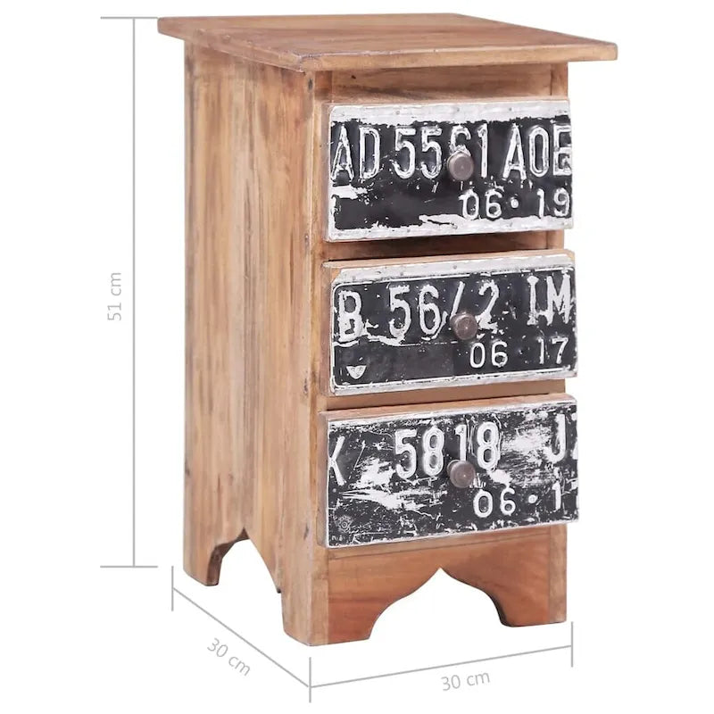 Bedside Cabinet Solid Wood Mahogany
