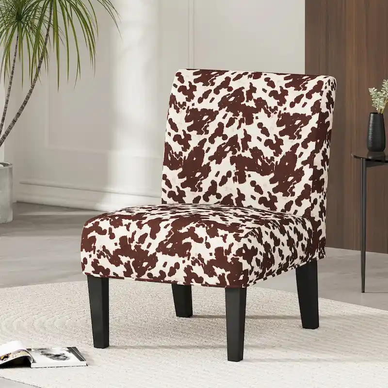 Kassi Contemporary Fabric Slipper Accent Chair by  - N/A