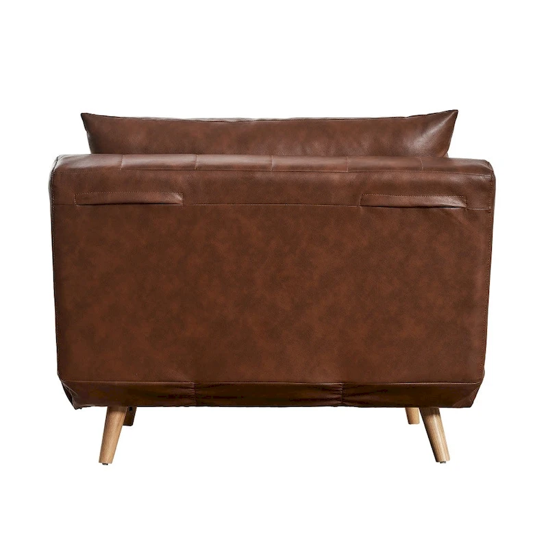 Foldable Sleep Chair with Hideaway Legs and Backrest Pillow - 75.5D x 41W x 30H